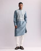 Shadow Block Hand-applique Kurta Set view 1