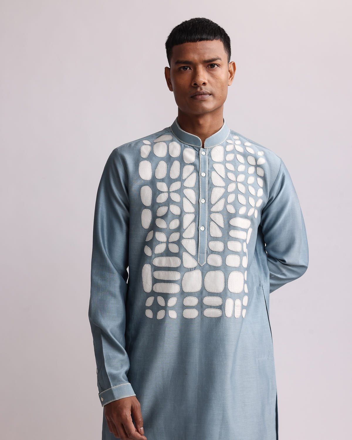 Shadow Block Hand-applique Kurta Set - image 2