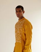 Camo-Block Yoke Embroidery Kurta Set view 2