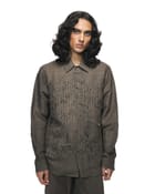 Brown Shredded Woodland Camo Shirt view 1