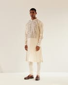 Camo-Block Yoke Embroidery Kurta Set view 5