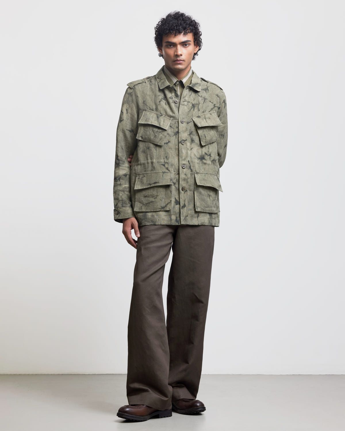 OLIVE TWILL PANTS - image 3