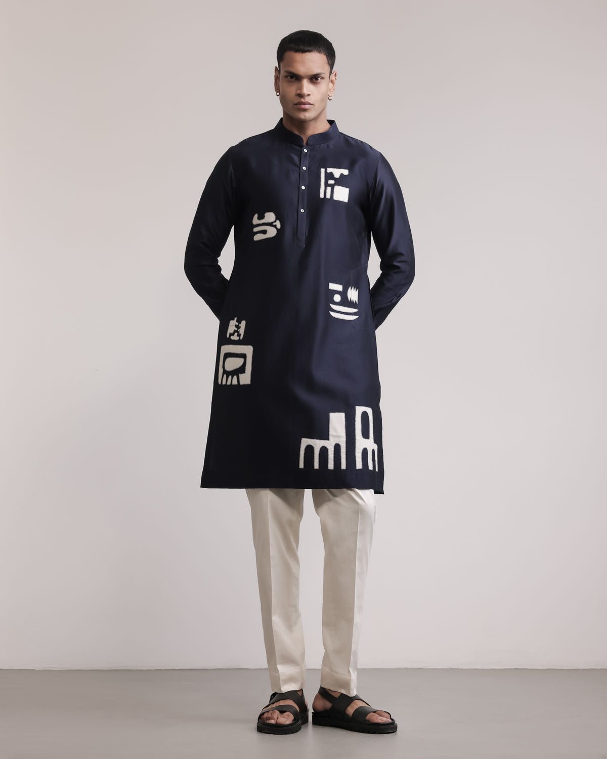 Urban Fossil Scattered Patchwork Kurta Set - image 1