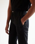 Dart Embroidered Denim Black view 3