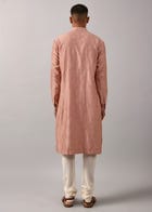 Diamond Pattern Embroidered Kurta Set view 4