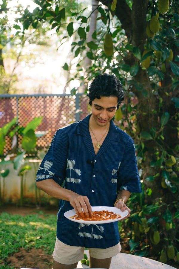 Darwaza — Neela Ajrakh Shirt