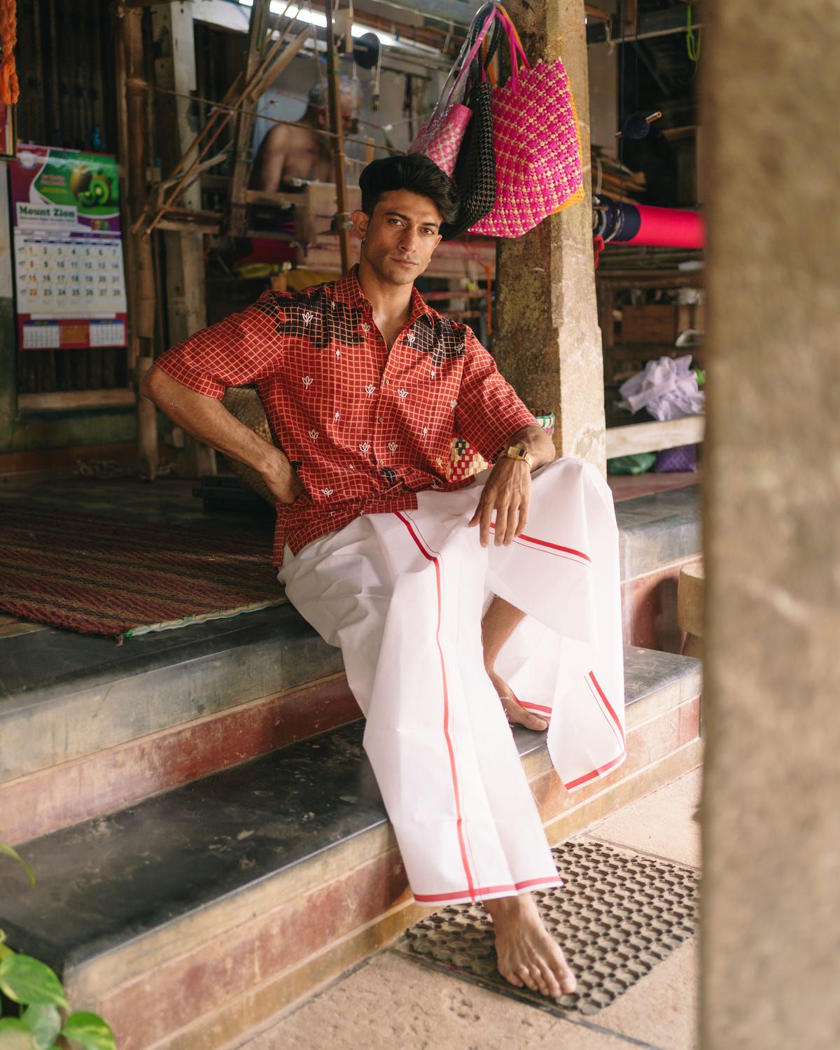 Laal Ajrakh Shirt - image 2