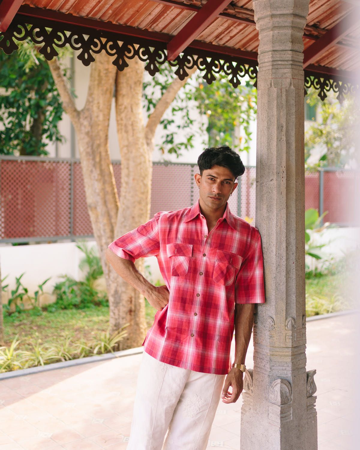 Red Kannur Shirt - image 1