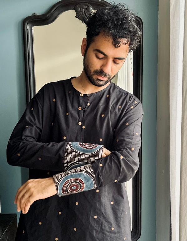 Darwaza — Black Short Kurta