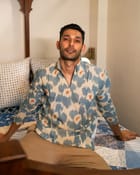 Blue Ikat Kurta view 2