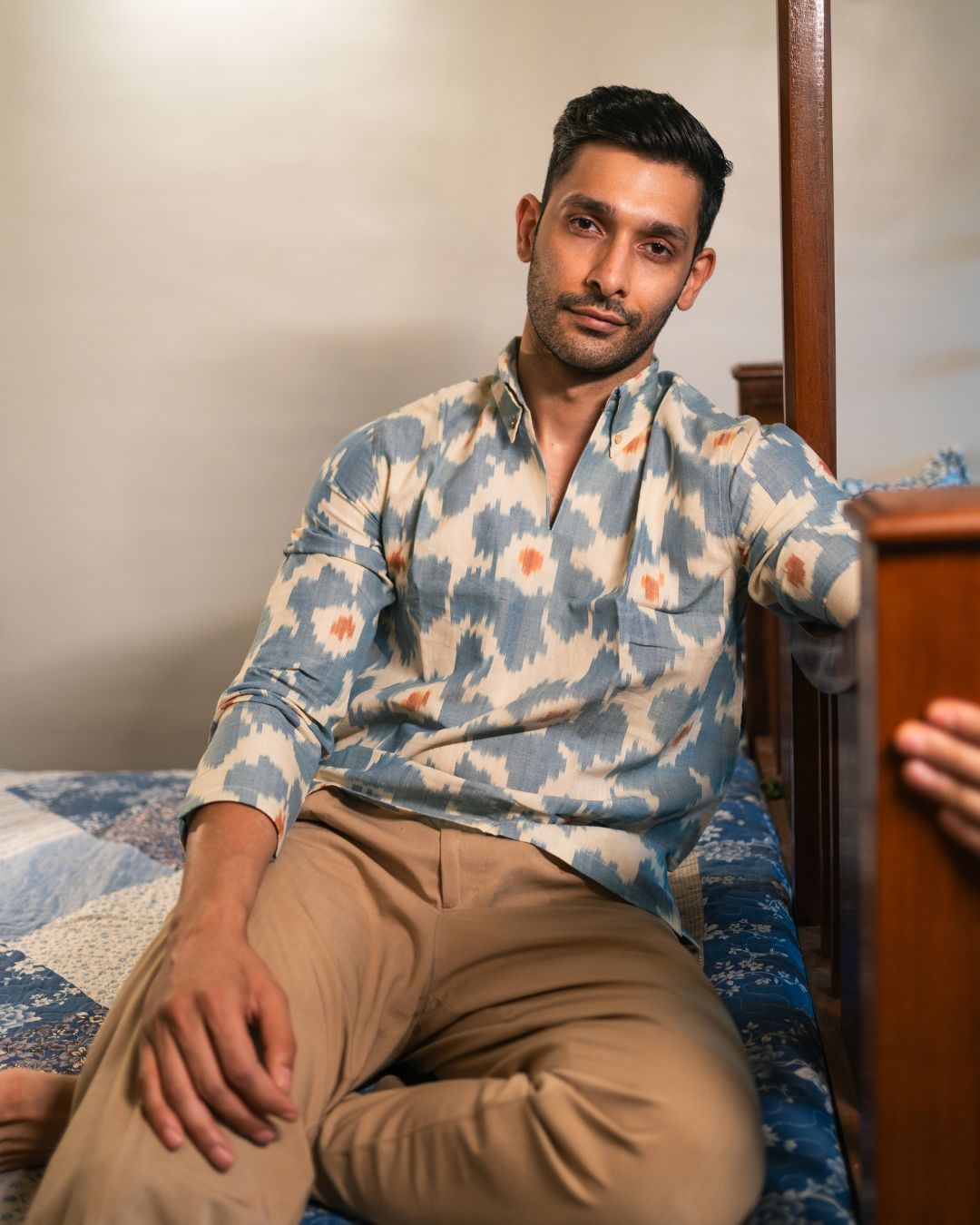 Blue Ikat Kurta - image 3