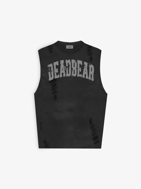 Deadbear — Distressed Washed Black Tank