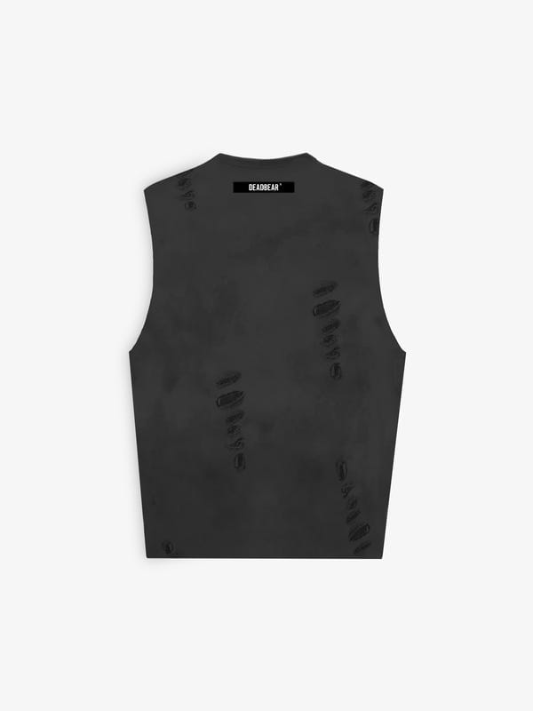 Deadbear — Distressed Washed Black Tank