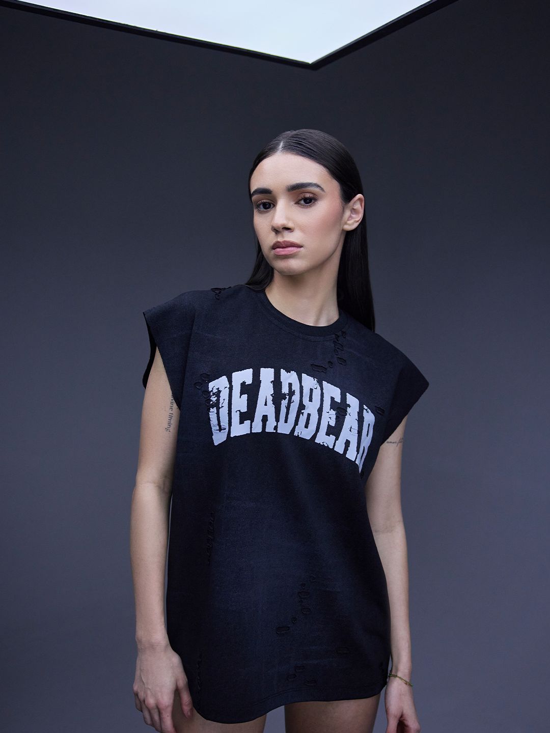 Distressed Washed Black Tank - image 9