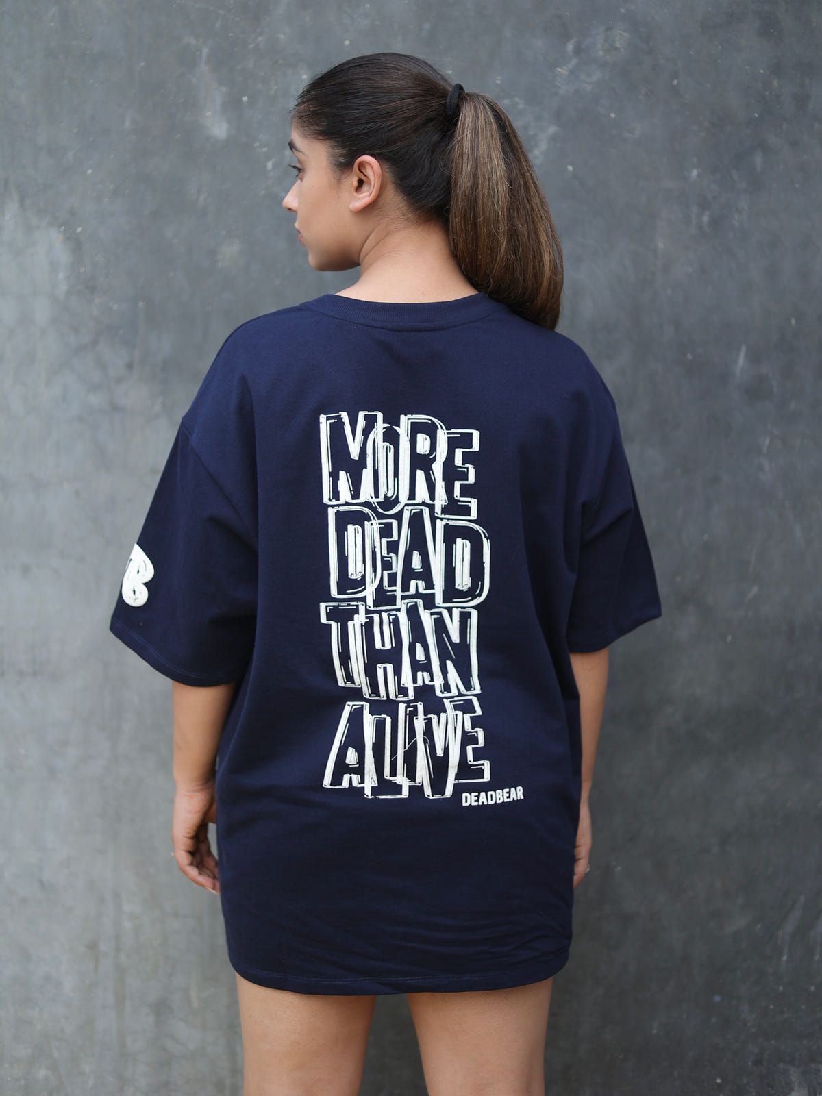 More Dead Than Alive Blue Tee - image 3