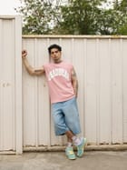 Waffle Tank Pink view 3