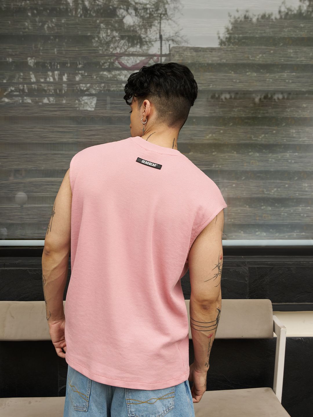 Waffle Tank Pink - image 6