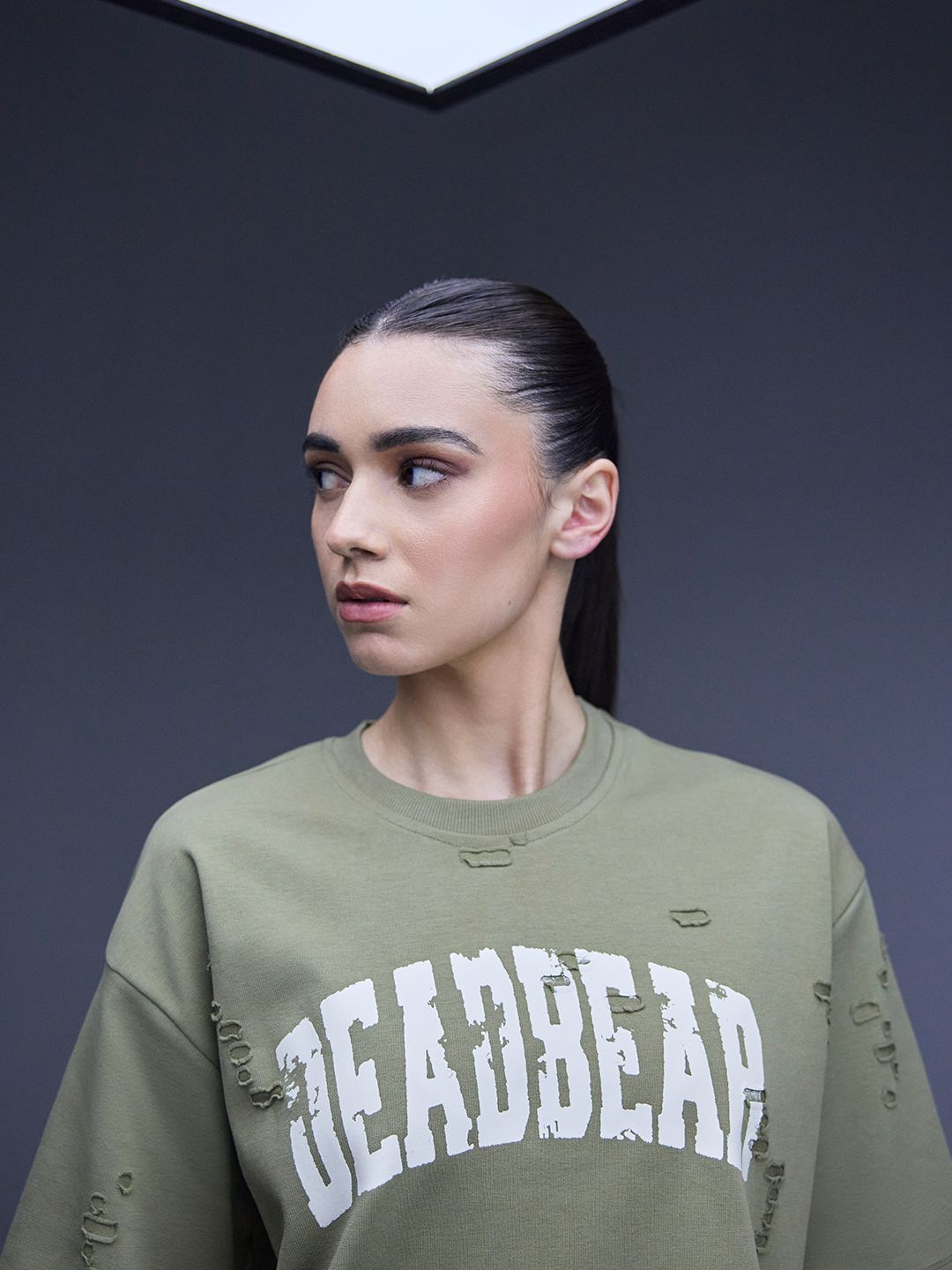Distressed Olive Tee - image 5