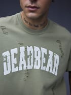 Distressed Olive Tee view 6