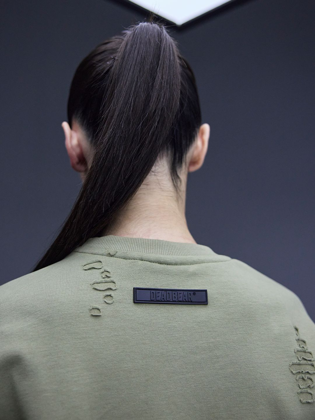 Distressed Olive Tee - image 7