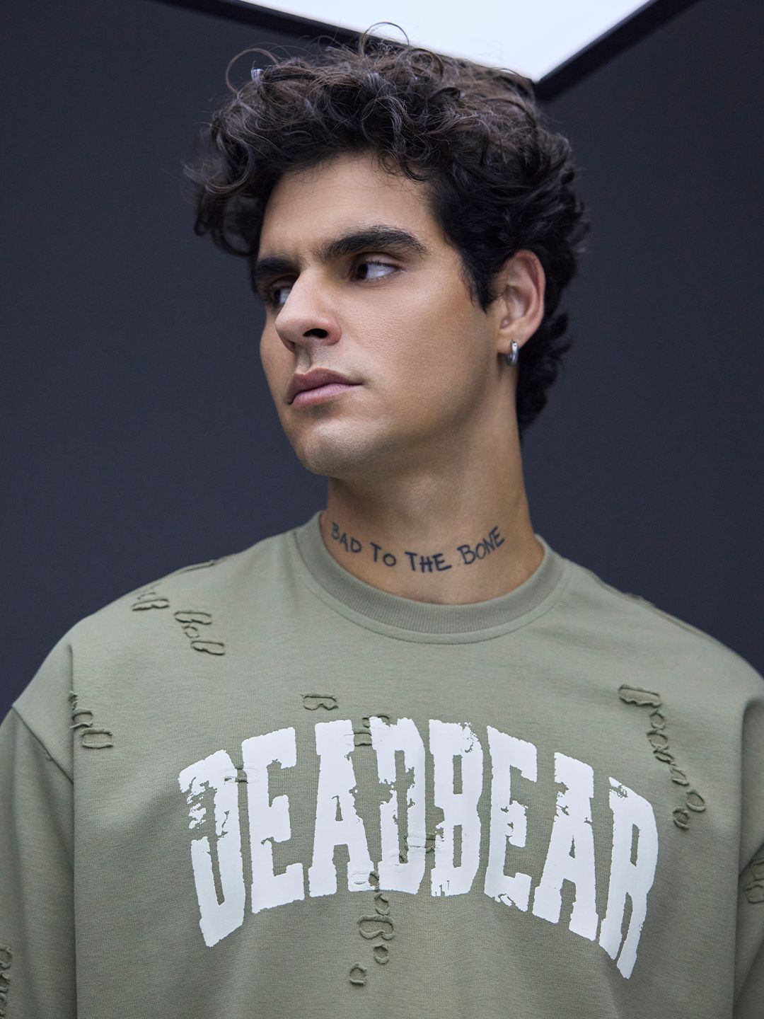 Distressed Olive Tee - image 8