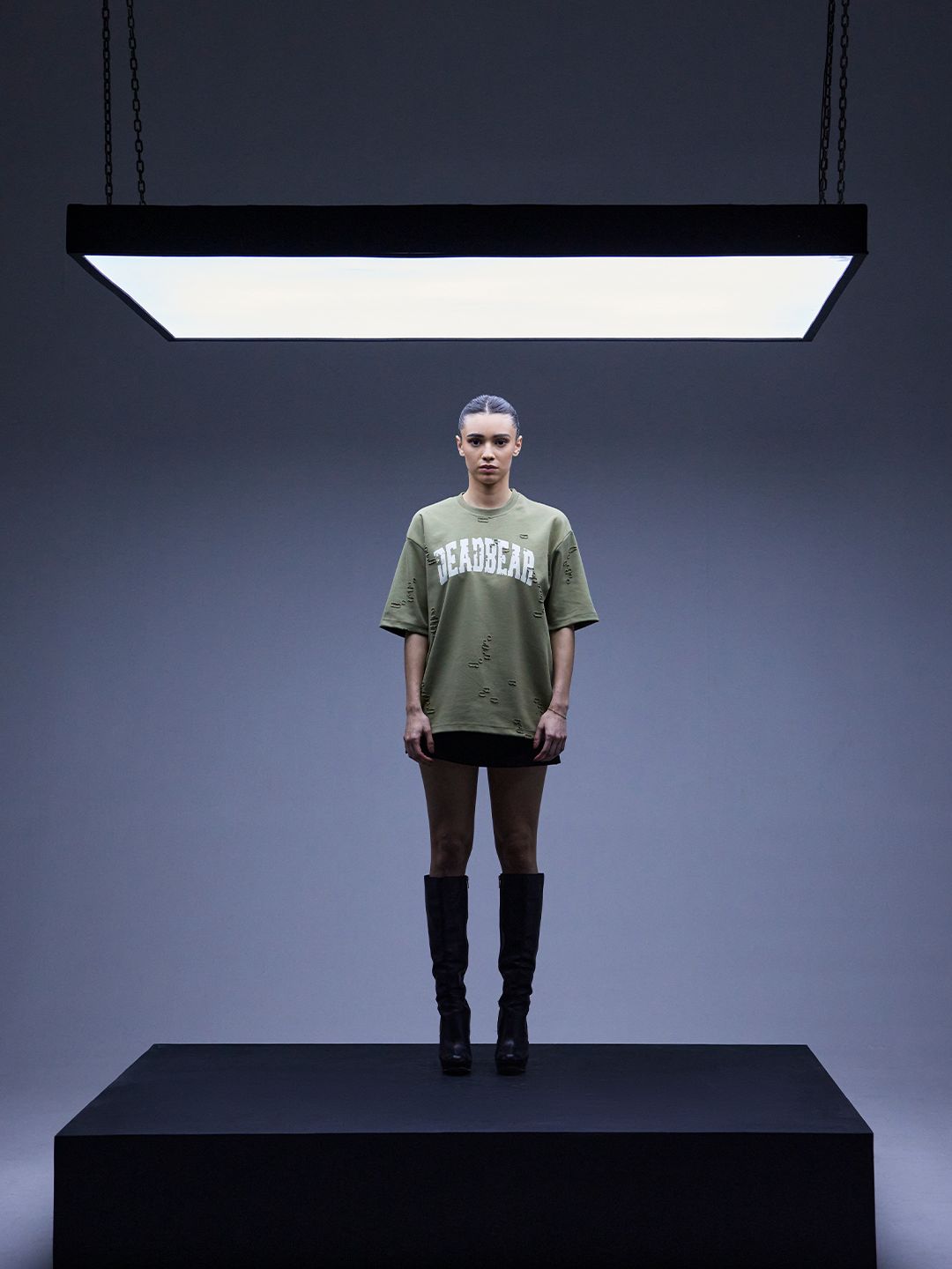 Distressed Olive Tee - image 10
