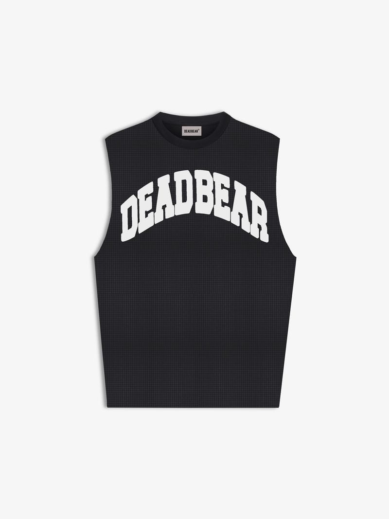 Waffle Tank Black