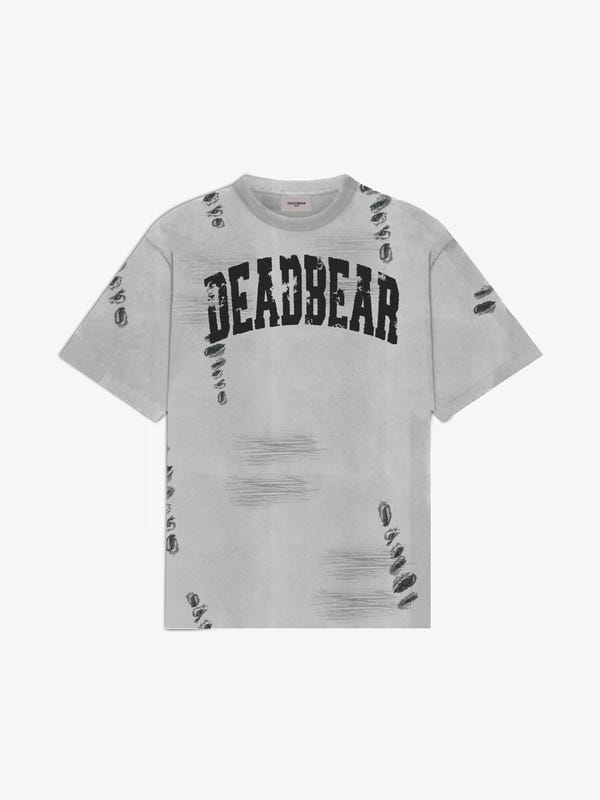 Deadbear — Distressed Washed Grey Tee