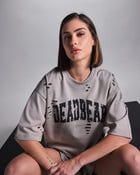 Distressed Washed Grey Tee view 4