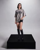 Distressed Washed Grey Tee view 6