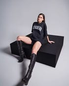 Distressed Washed Black Tee view 6