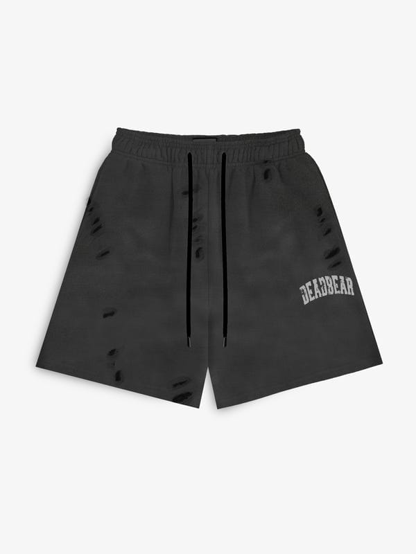 Deadbear — Distressed Washed Black Shorts