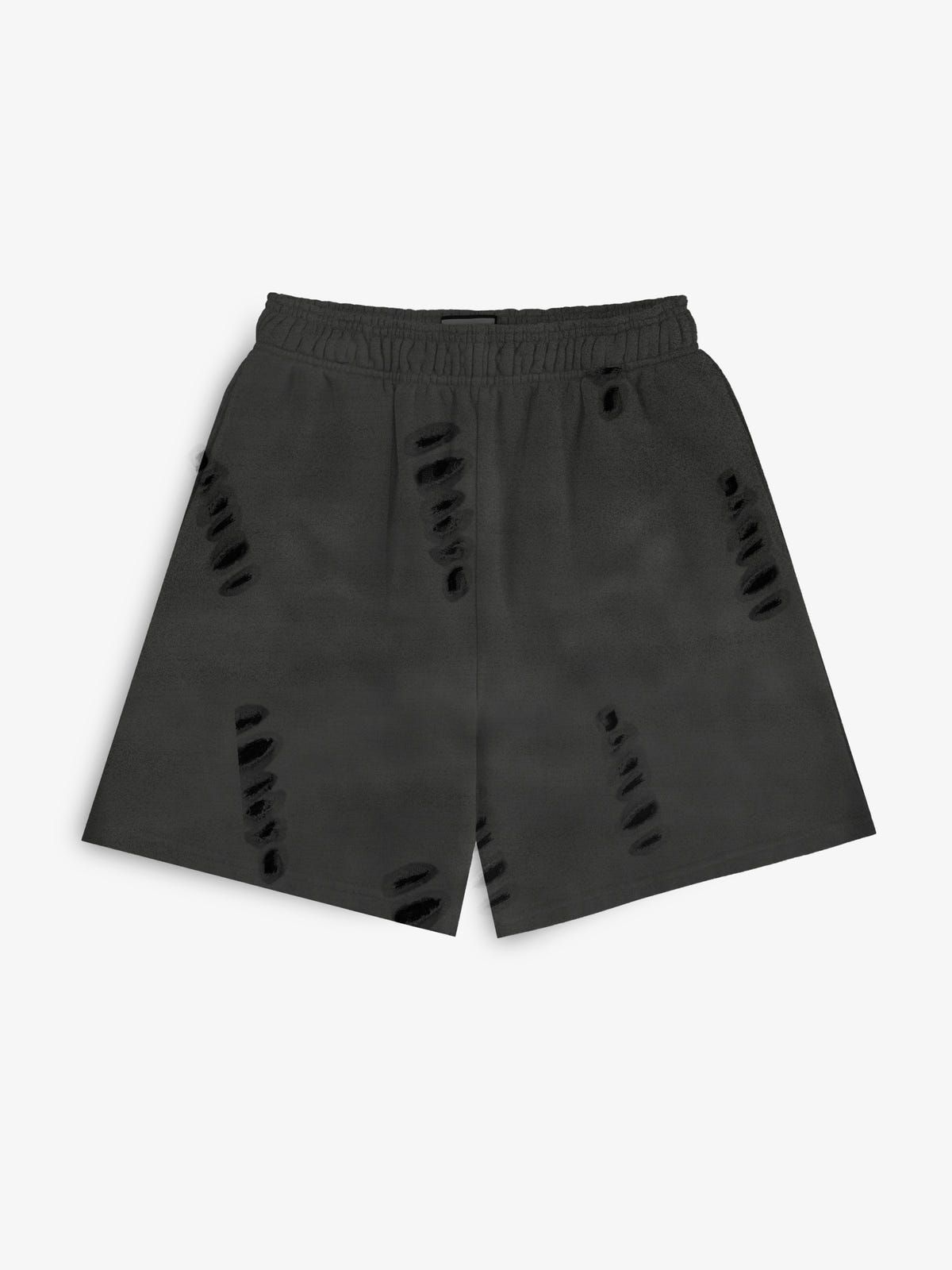 Distressed Washed Black Shorts - image 2