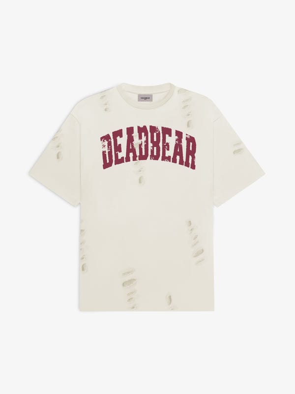 Deadbear — Distressed Cream White Tee 3.0