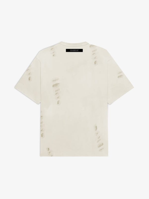 Deadbear — Distressed Cream White Tee 3.0