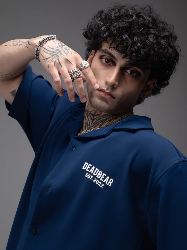 Deadbear — Bowling Shirt Blue