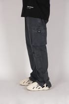 Washed Grey Cargo Pants view 2
