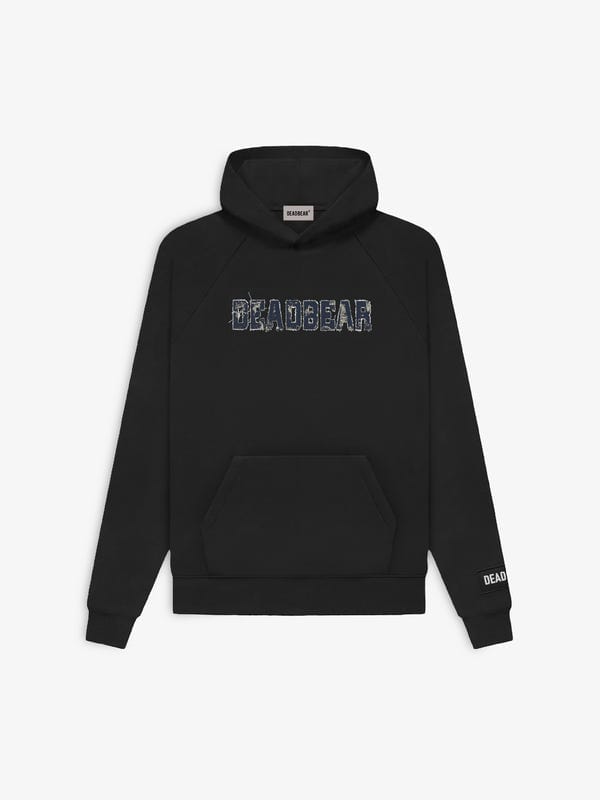 Deadbear — Fake Denim Hoodie Black