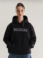 Fake Denim Hoodie Black view 4
