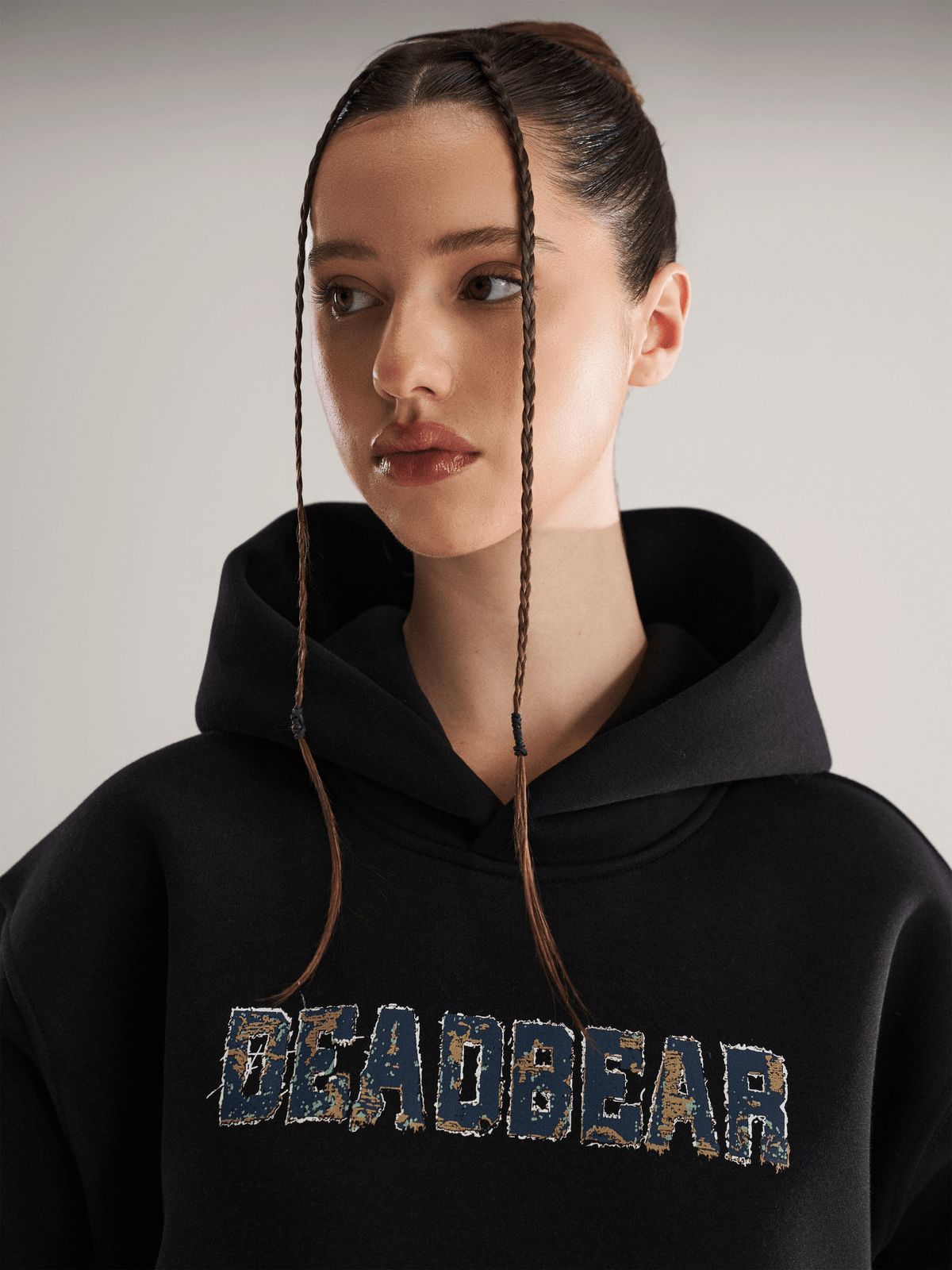 Fake Denim Hoodie Black - image 6