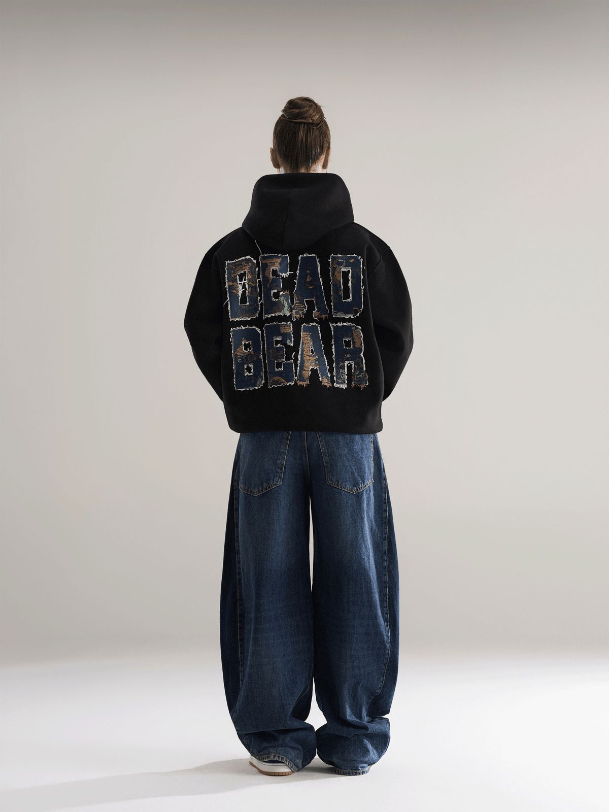 Fake Denim Hoodie Black - image 7