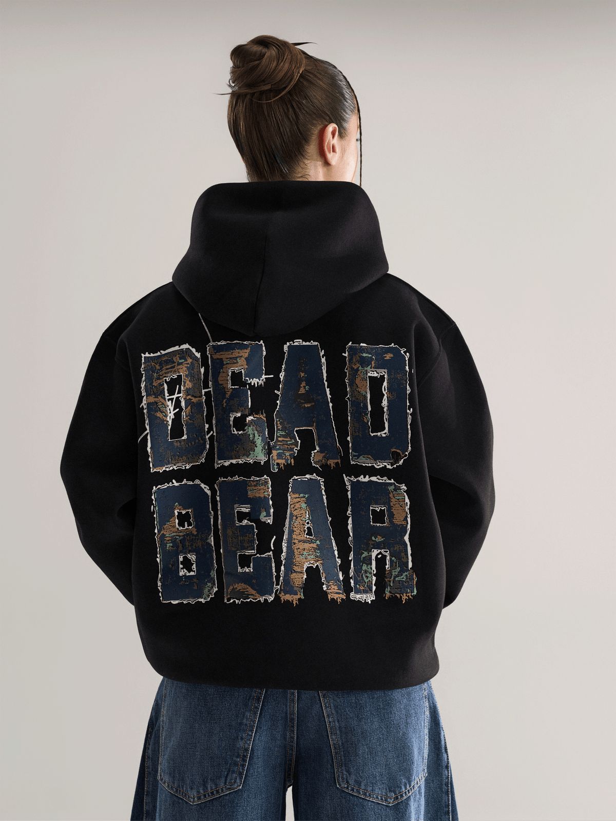 Fake Denim Hoodie Black - image 9