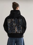 Fake Denim Hoodie Black view 9