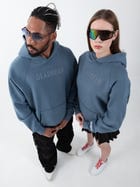 Basic Slate Blue Hoodie view 3