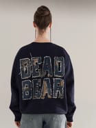 Fake Denim Sweatshirt Navy view 5