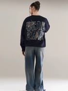 Fake Denim Sweatshirt Navy view 7