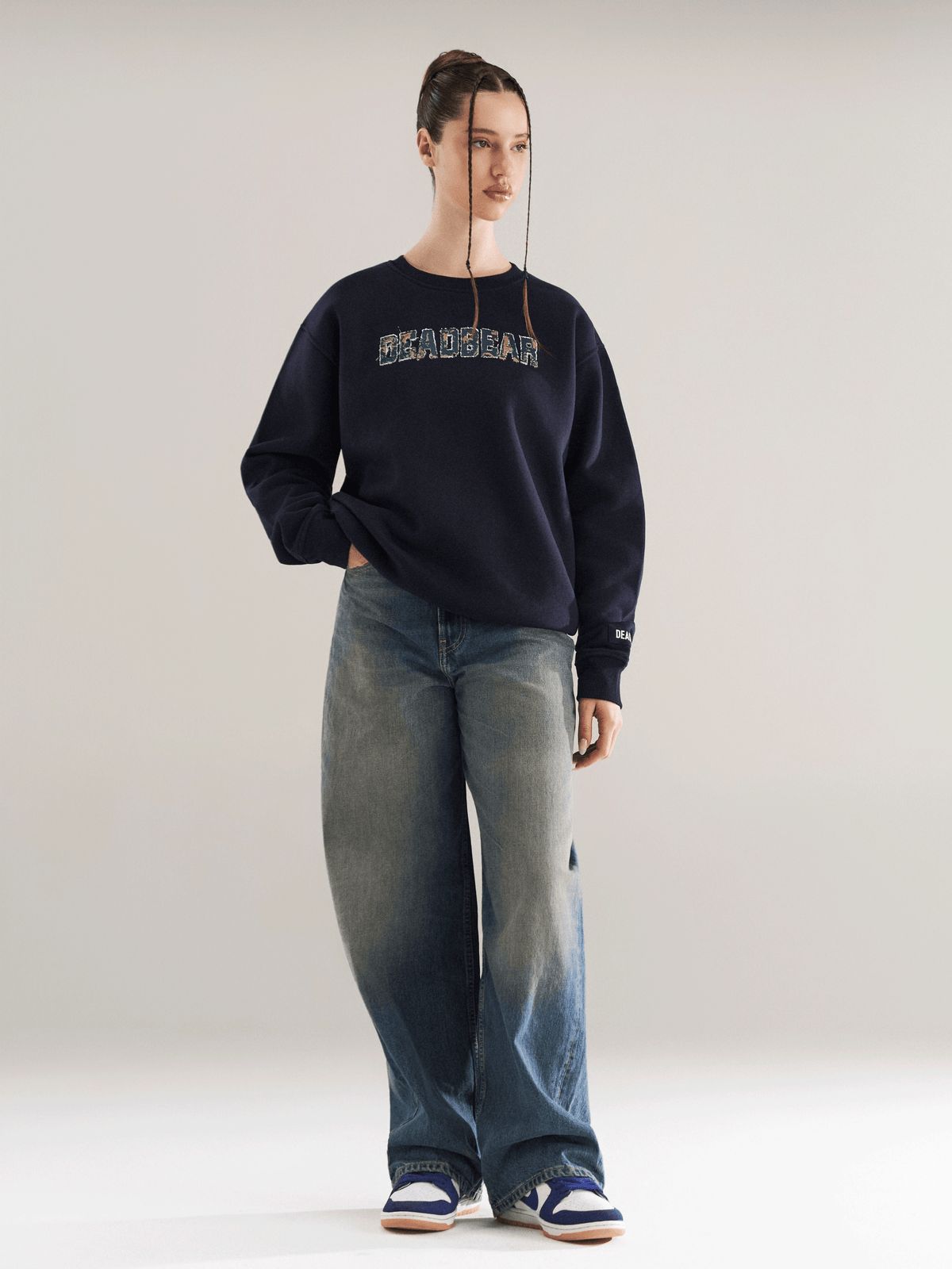 Fake Denim Sweatshirt Navy - image 9