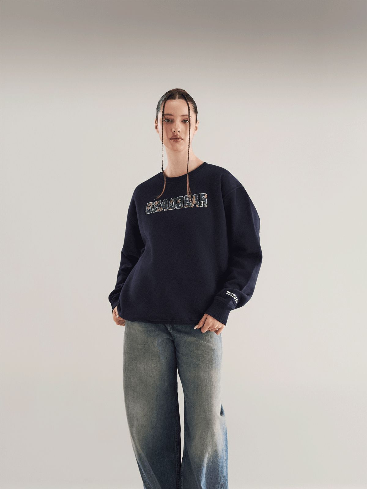 Fake Denim Sweatshirt Navy - image 10
