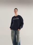 Fake Denim Sweatshirt Navy view 10