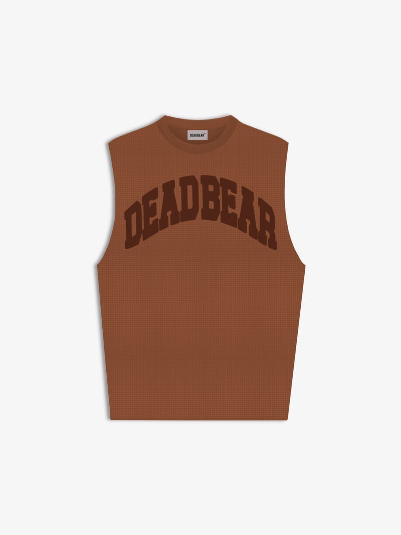 Waffle Tank Brown
